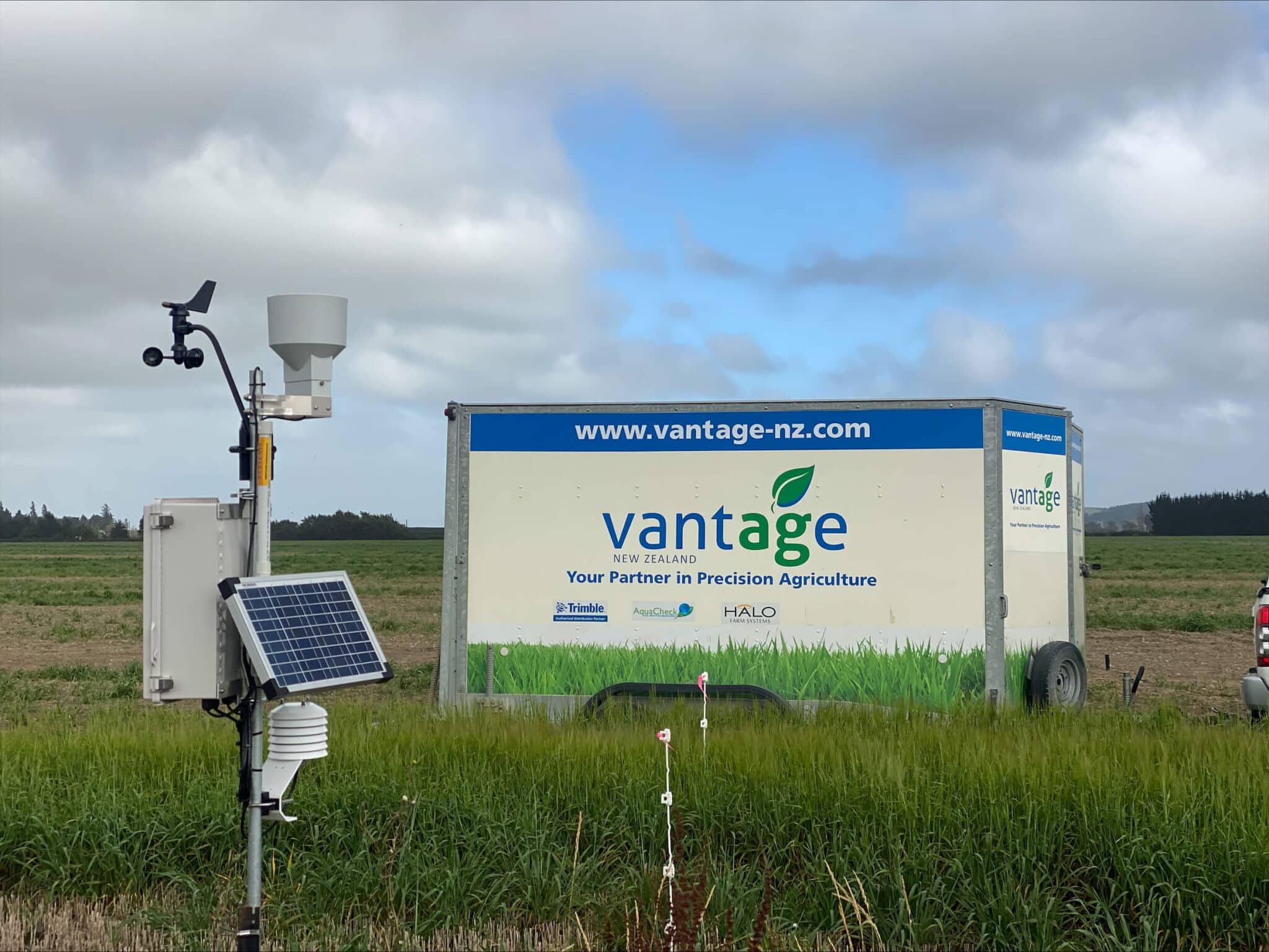 Soil Moisture Meter and Vantage Brand Trailor in the Field