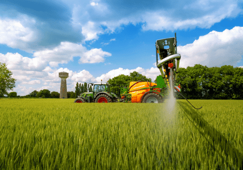 Machine Spraying a Crop