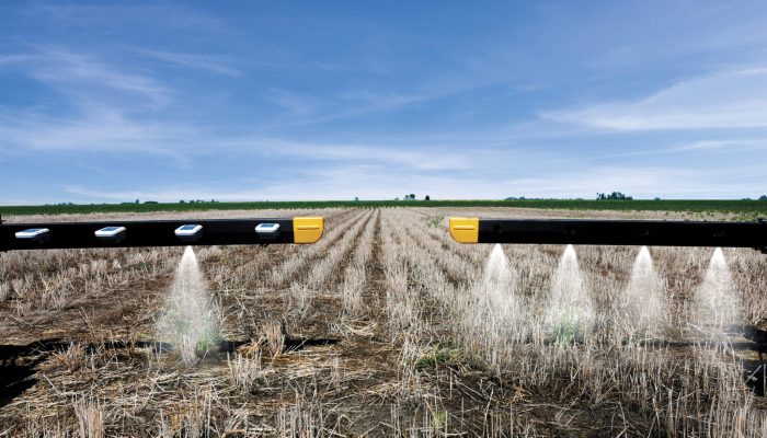 Image of weedseeker spot spraying vs boom spray